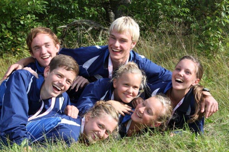 Glade ungdomsløbere efter DM Lang og Stafet 2011